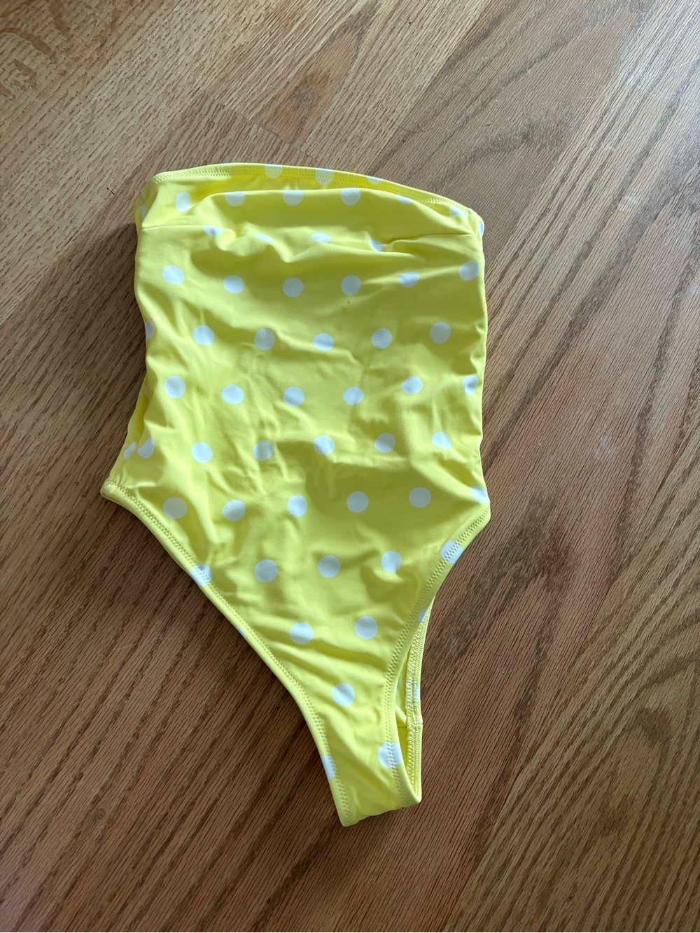 Frankie’s bikinis yellow polka dot one piece